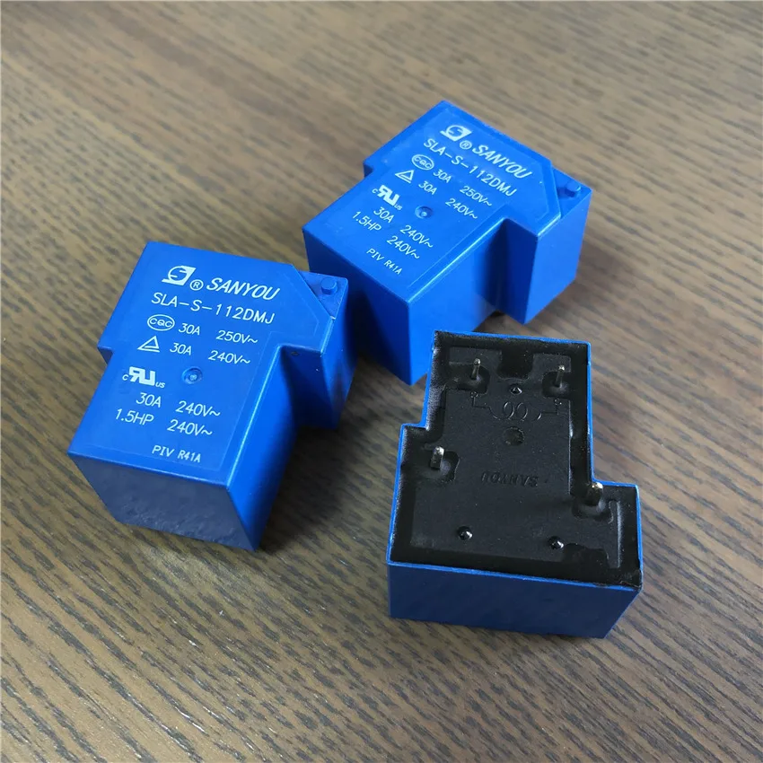 Силовой реле SLA-18VDC-SL-C, SLA-S-112DMJ, SLA-SH-112DMJ, SLA-S-112D, 30А, 250В переменного тока, 5/4 контакта включены.