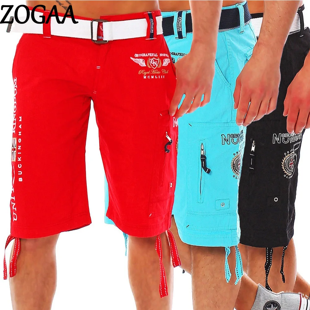 

ZOGAA Mens Pants Newest Summer Casual Shorts Cotton Men Fashion Zipper Men's Joggers Loose Plus Size Short Male Beach-Short