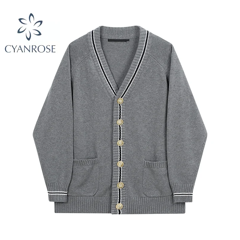 Женский кардиган вязаный модный однотонный свитер в Корейском стиле для женщин