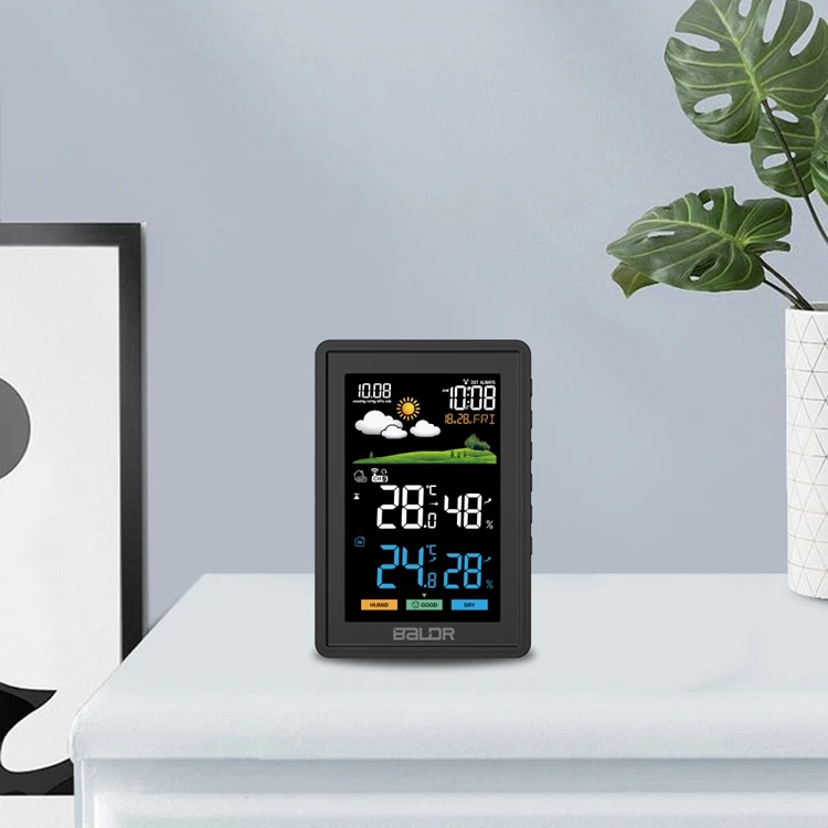 Baldr Wireless Weather Station Household Digital Thermometer Hygrometer mmHg Barometer Snooze Alarm -40℃~60℃ Forecast | Инструменты