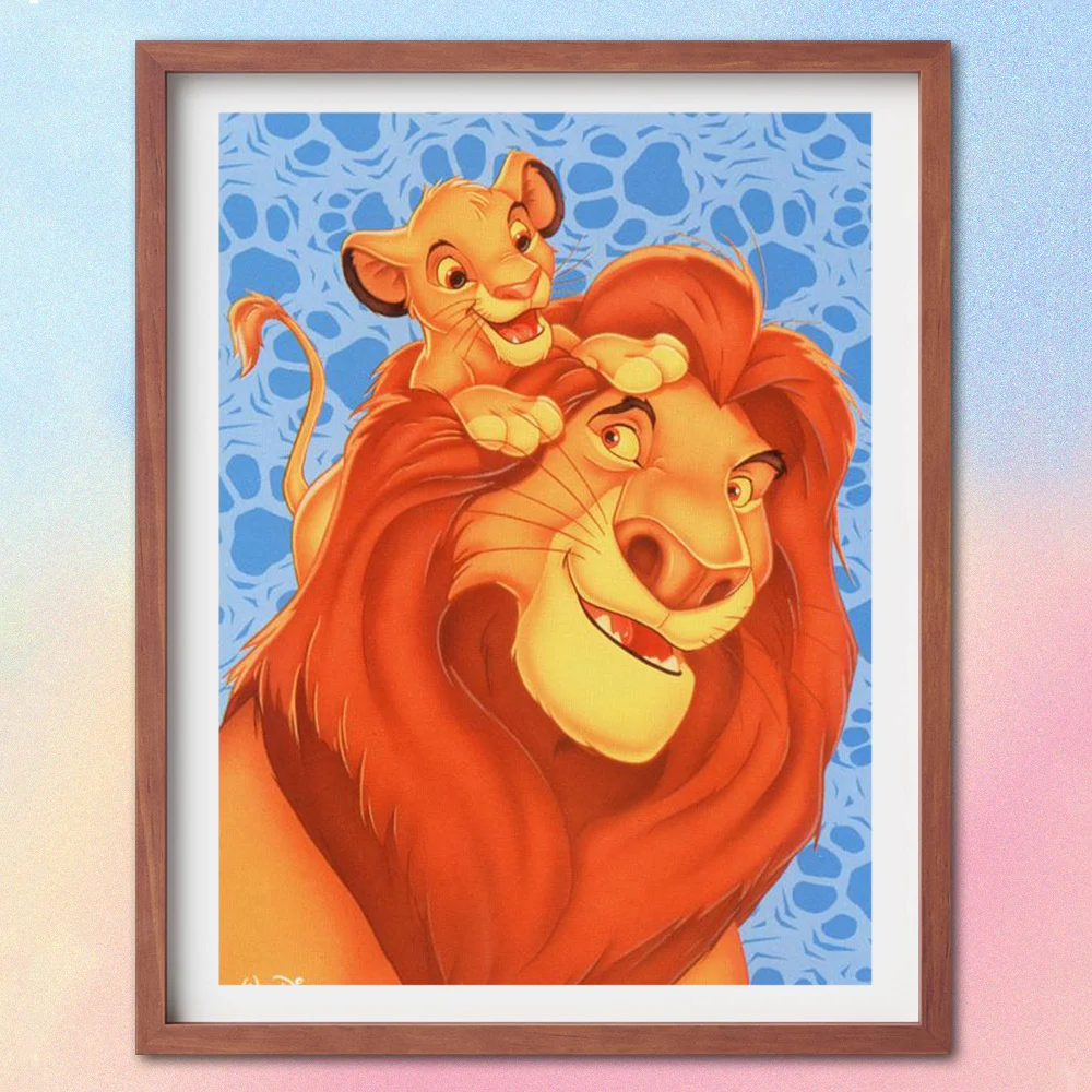 

Disney Diamond Painting The Lion King Diamond Embroidery Kit Cartoon Animals Diamond Mosaic Cross Stitch Home Decoration