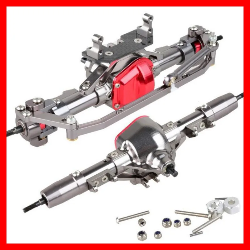 

1 / 10 Axial SCX10 Remote Control Vehicle Climbing Vehicle Metal Front and Rear Axle Assembly Aluminum Alloy Modified Parts RC