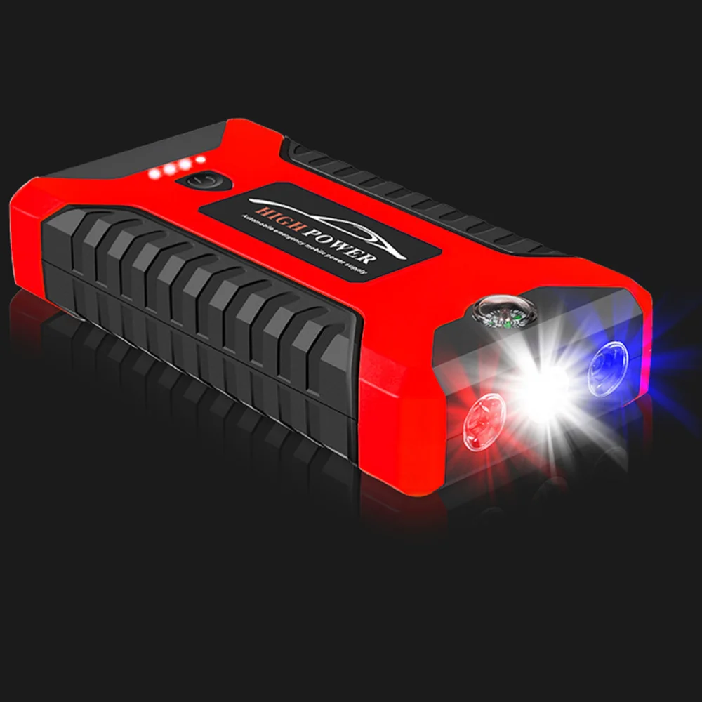 

99800mAh Car Emergency Start Power Supply 12V Vehicle Power Supply Car Power Adapter Power Supply with AU Plug (Red)