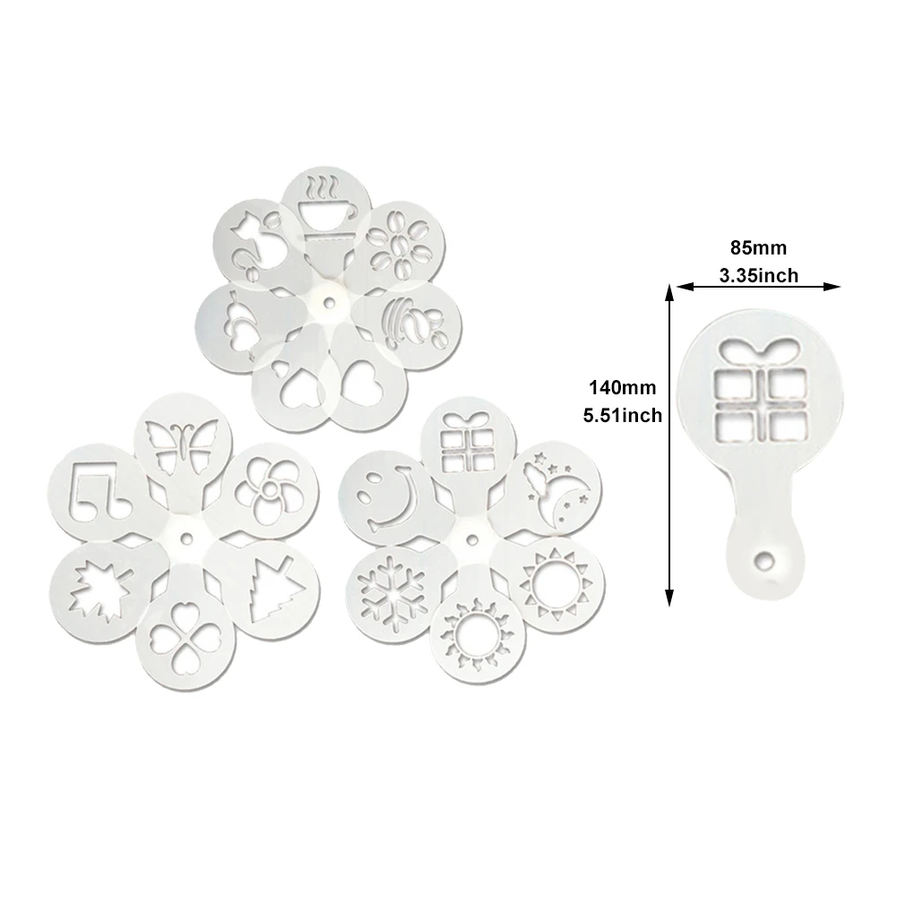 19 шт. термостойкие трафареты для печати на кофе | Дом и сад