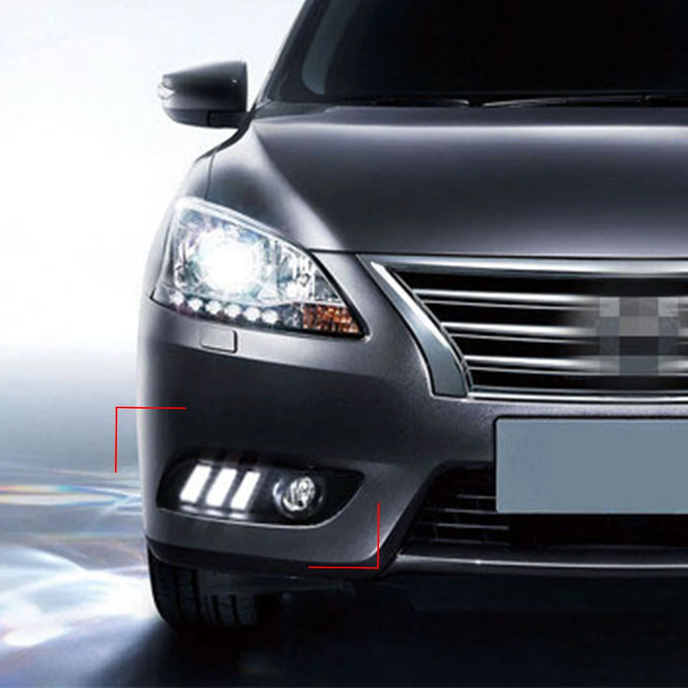 Автомобильные мигающие огни 1 комплект для Nissan Sylphy sentra 2013 2014 2015 светодиодный ные
