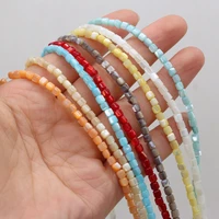 natural shell seawater bead rainbow cylindrical loose beads 3 5x3 5mm for diy jewelry making bracelet earring necklace accessory