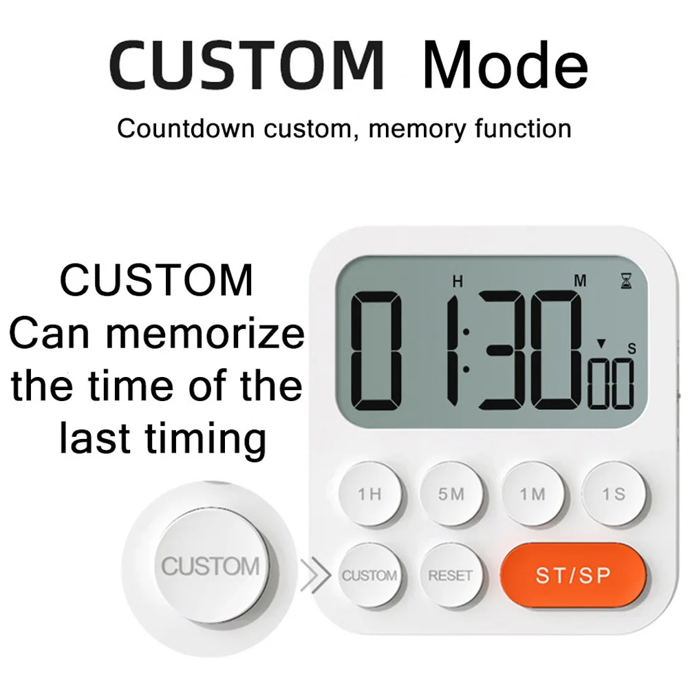 

Magnetic Digital Kitchen Timer Electronic Countdown Time Counter Alarm Clock Mechanical Timer For Cooking Shower Study Stopwatch