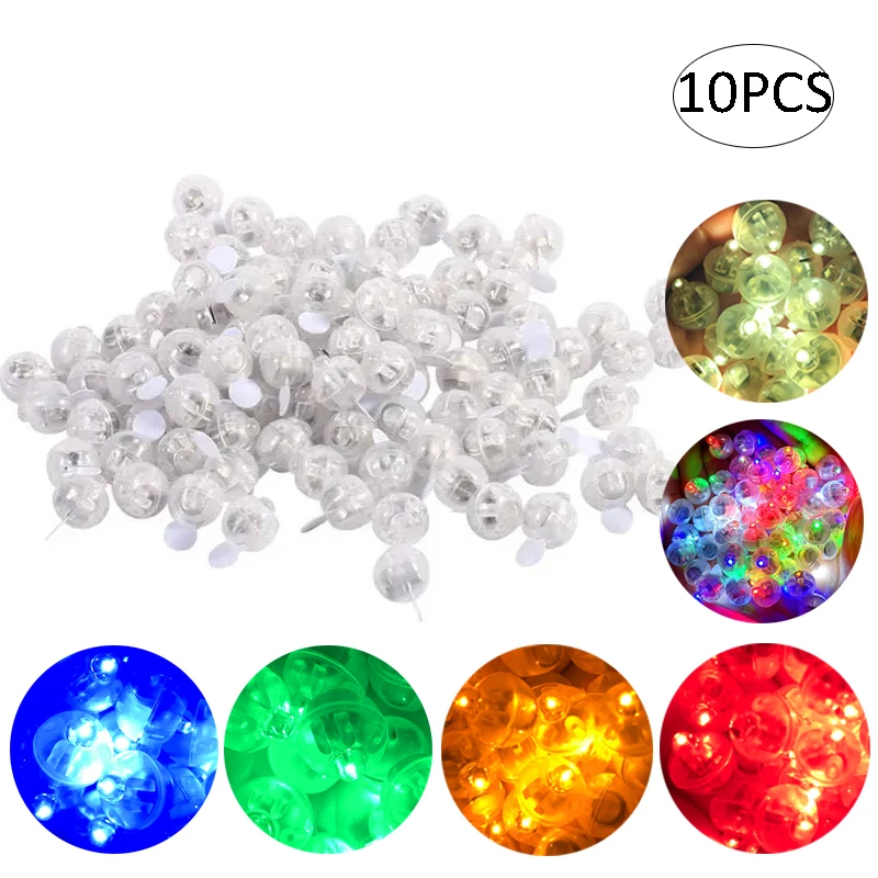 

10PCS LED Ball Balloon Light Bullet Switch Mini Light Bulbs Glowing Balloon Bar Party Wedding Holiday Garden Decoration