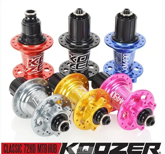 Комплект алюминиевых ступиц KOOZER XM490 CNC 2/4 подшипников MTB 32 отверстия пара моделей