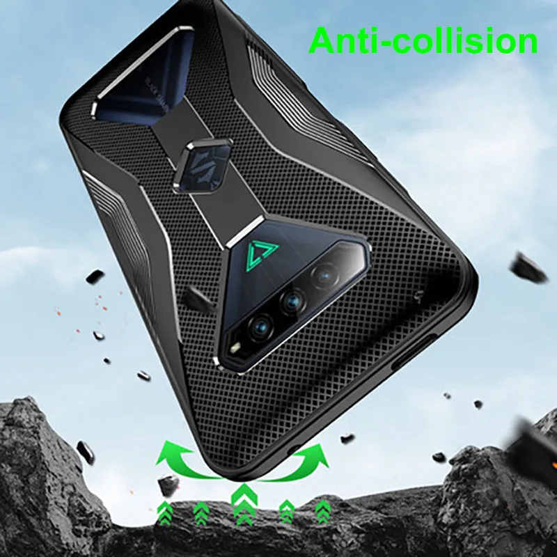 

3-in-1 Glass + Case For Xiaomi Black Shark 4 Pro Screen Protector Tempered Glass For Black Shark 4 Case 5G with Gamepad Holder
