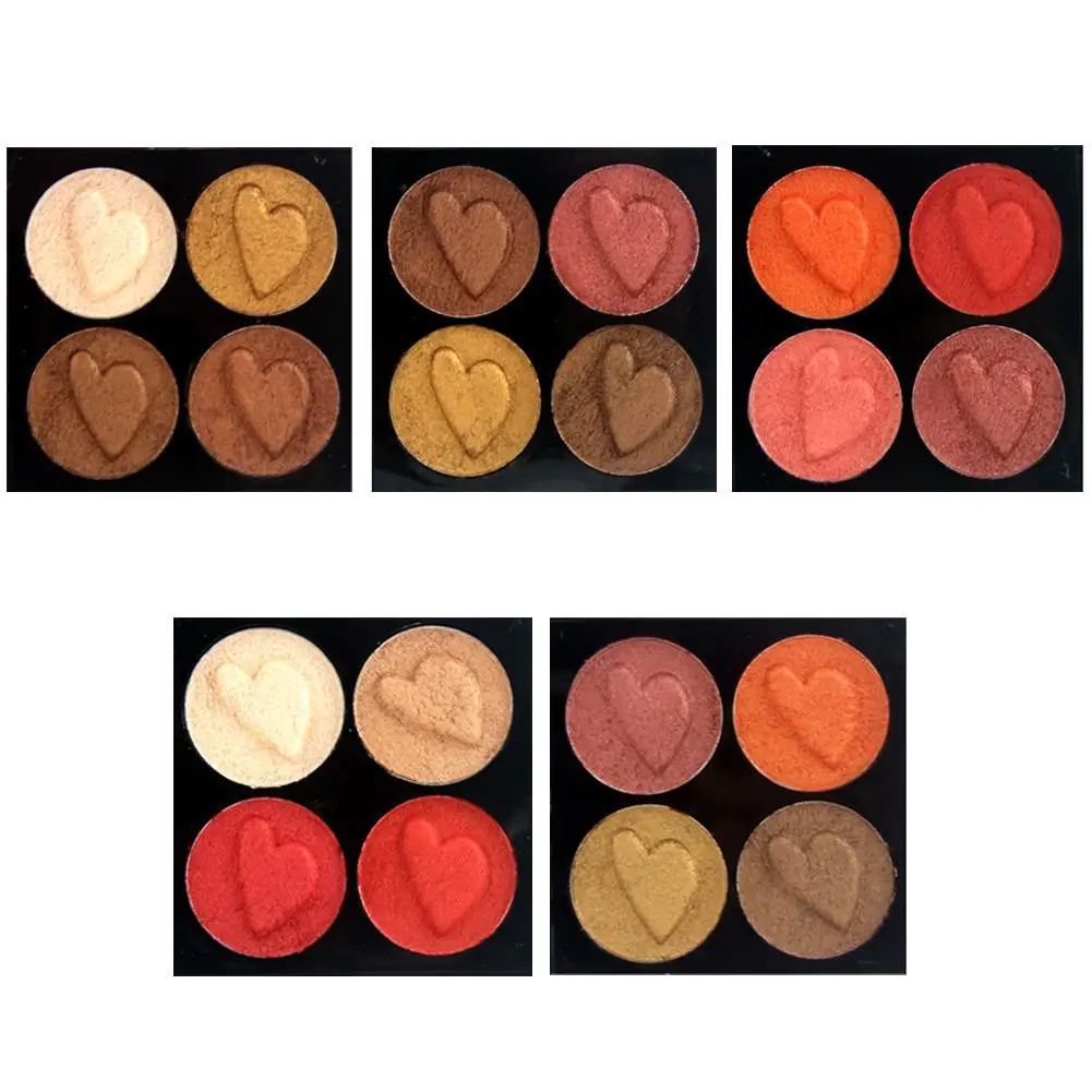 Бархатная влажная пудра пигмент 4 цвета тени для макияжа палитра теней век