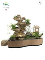 chinese style courtyard decoration artificial mountain and fountain fish pond outdoor decoration