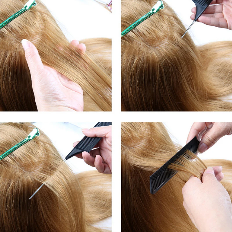 

Highlight Fine-Tooth Hair Styling Comb Heat Resistant Pin Rat Tail Comb Antistatic Separate Parting Hair salon Professional Comb