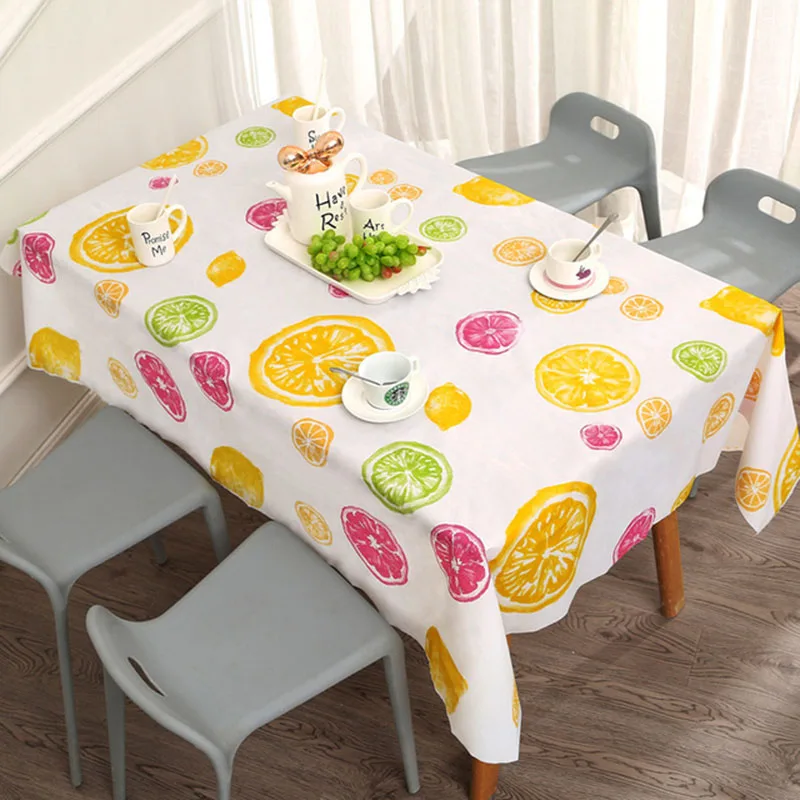 

Коврик для журнального столика из ПВХ с фруктовым узором, домашний декор, скатерть для стола в европейском стиле, водонепроницаемая и маслостойкая Скатерть для обеденного стола
