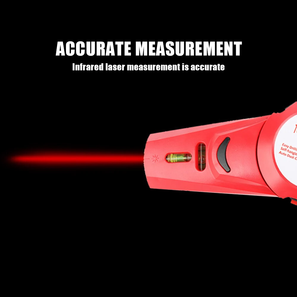 

Drill Guide Collector 2 In 1 Laser Leve Horizontal Line Laser Locator With Measuring Range Vertical Measure Tape Measuring Tools