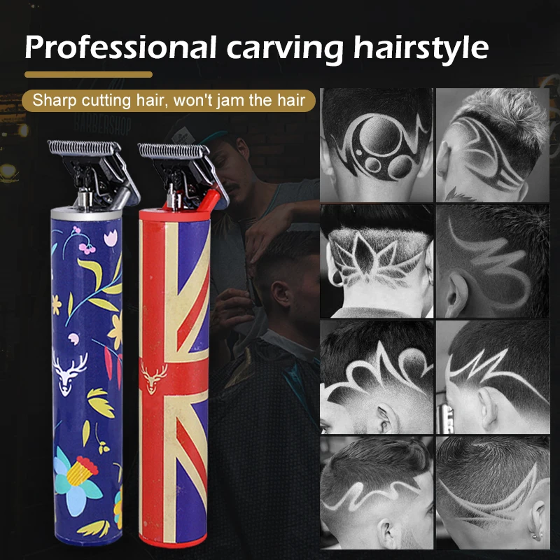 Аккумуляторный триммер для волос latestGraffiti barbershop цифровая машинка стрижки