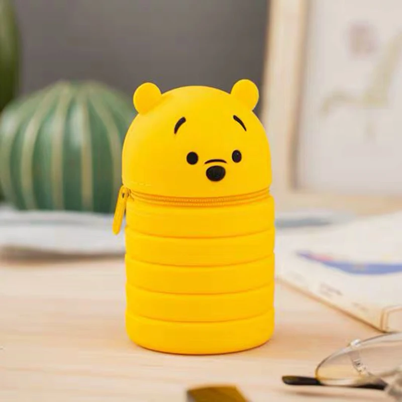 Kawaii, телескопический держатель для макияжа, ручка, сумка, канцелярские принадлежности, подарок, силиконовый красивый чехол, держатель для распечатки кистей, сумка для Wonman - Цвет: QU027