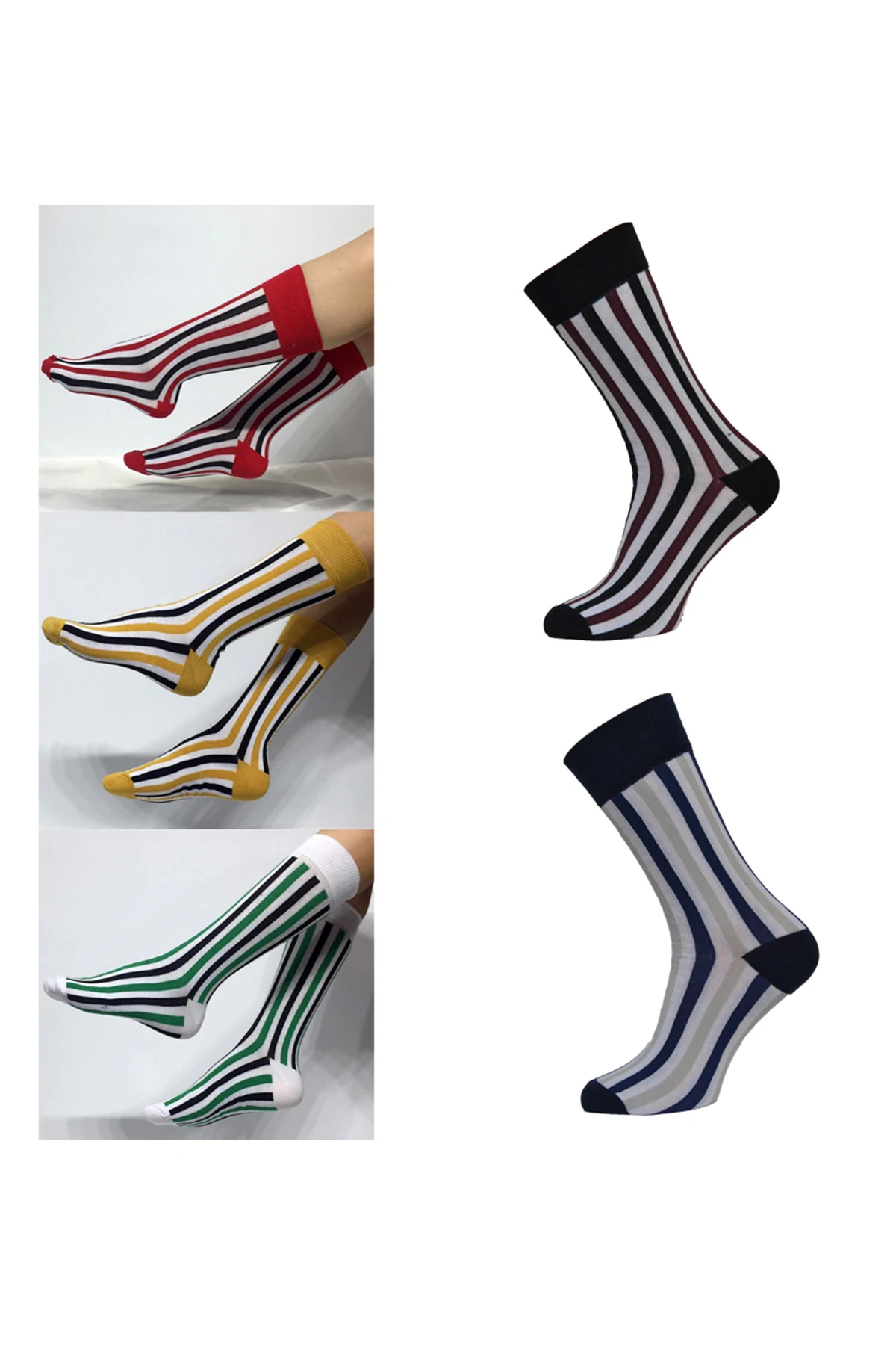 

Iconsocks Unisex Como Striped Socket Special Boxed Design Stockings
