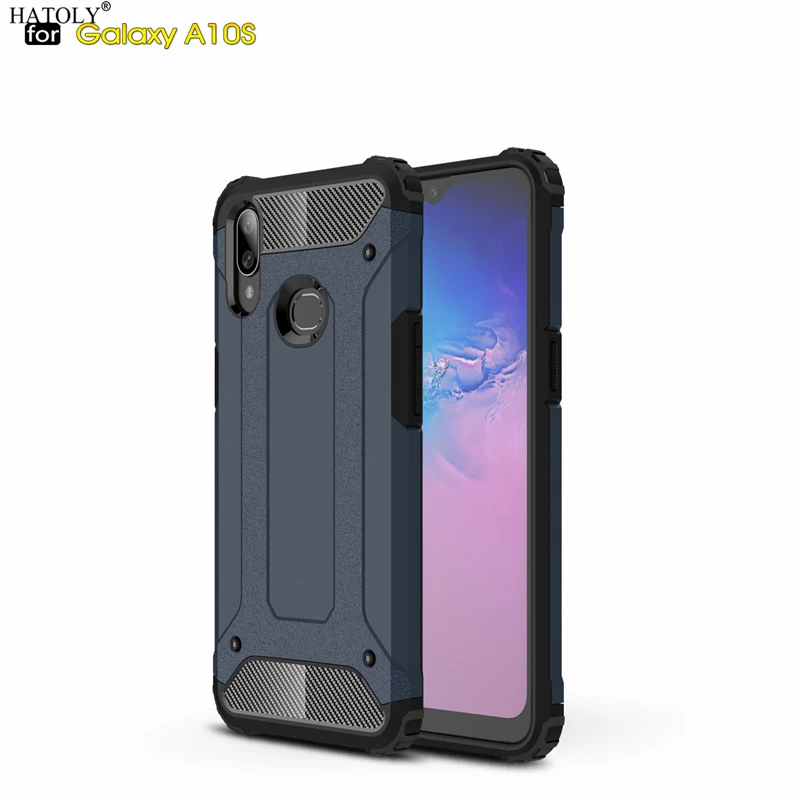 Navy Blue Для Coque samsung Galaxy A10s Чехол Тяжелая Броня тонкая Жесткая Резиновая прочная крышка силиконовые чехлы для телефонов samsung A10s A10 s A107F/DS - Цвет: Navy Blue