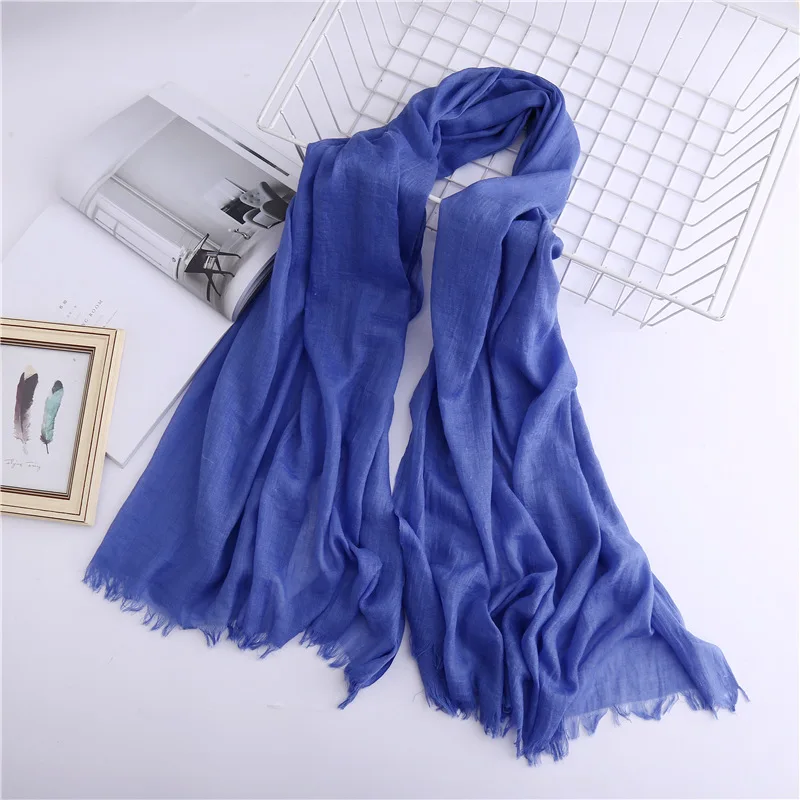 

Pashmina Female Hijab Warm Winter Scarf Stoles New Arrived Women Scarf Solid Cotton Scarves Lady Shawls and Wraps Big Size