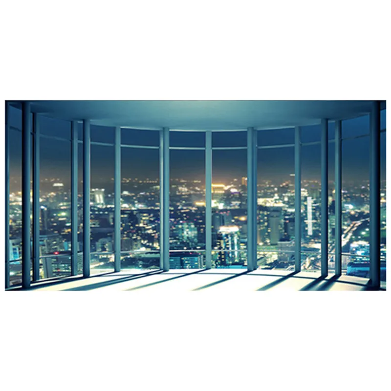 180*90 см креативный пейзаж роспись 3d вид города виниловые настенные наклейки