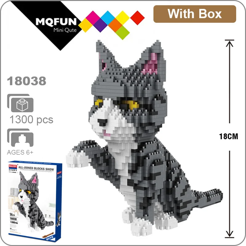 Balody Мультяшные милые животные кошка собака алмазные мини блоки 3D Сборка DIY