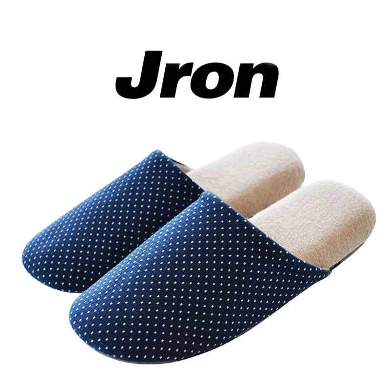 Jron 2017 новые зимние мужские тапочки домашние хлопковые белые полосатые мягкие