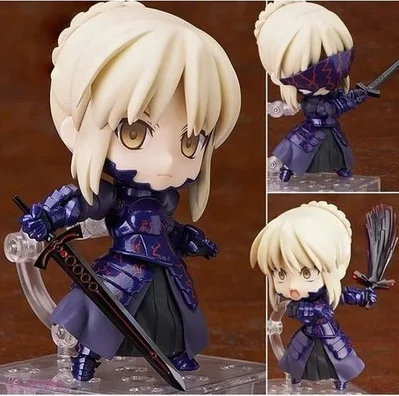 10cm q ver kawaill anime fate grand order fgo saber arturia pendragon arutoria knight king pvc action figure model doll toys free global shipping