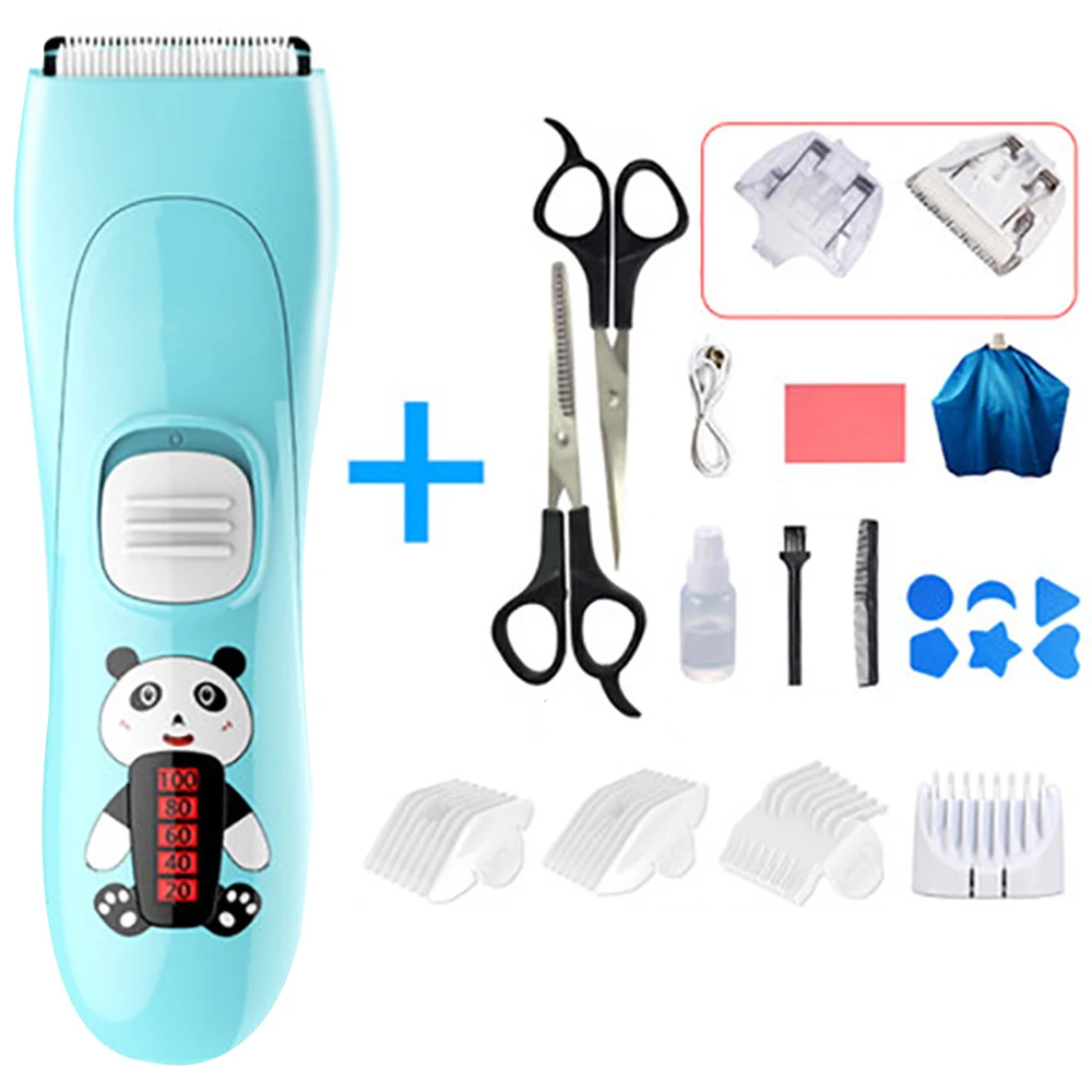 

Electric Baby Hair Clippers Ceramic Hair Trimmer Cutter Ultra Quiet Waterproof Rechargeable Cordless Haircut Kit Set For Infants