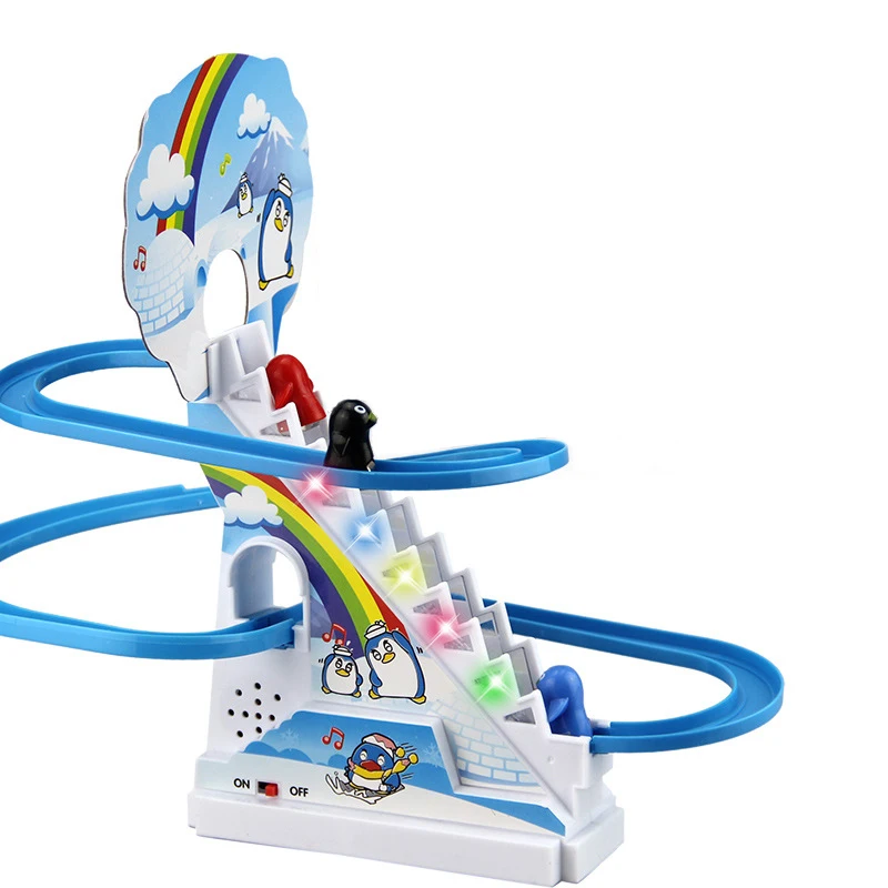 

Kids Funny Dinosaur Climbing Stairs Toys for Children Parent-Child Interaction Puzzle Penguin Slide Electric Railcar Game Toys