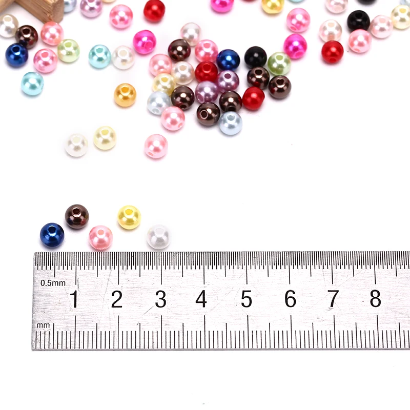 6 мм стеклянные жемчужные бусины Круглый разных цветов Перламутровые Бусины для