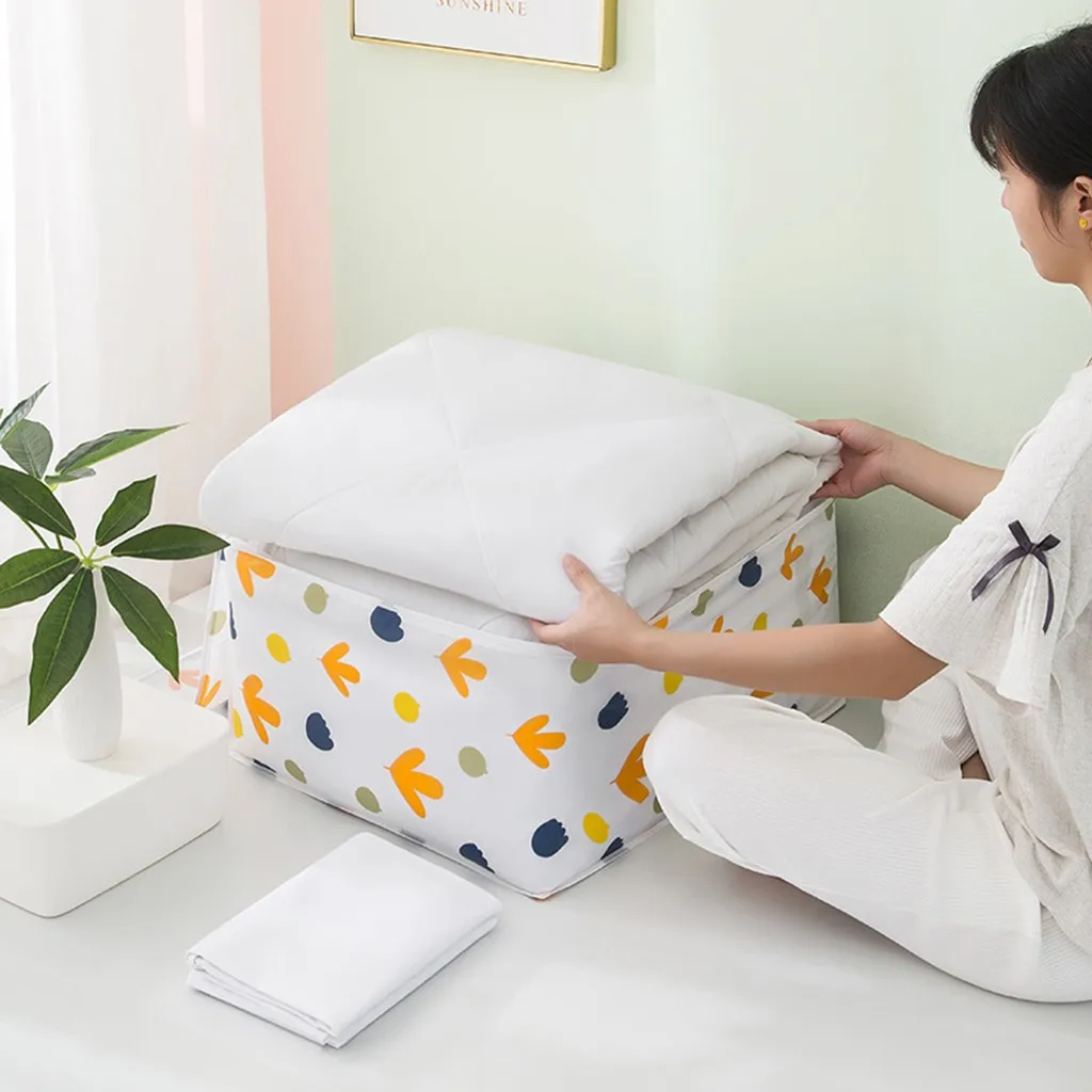 Модная сумка для хранения дома складной Одеяло Шкаф Органайзер свитера