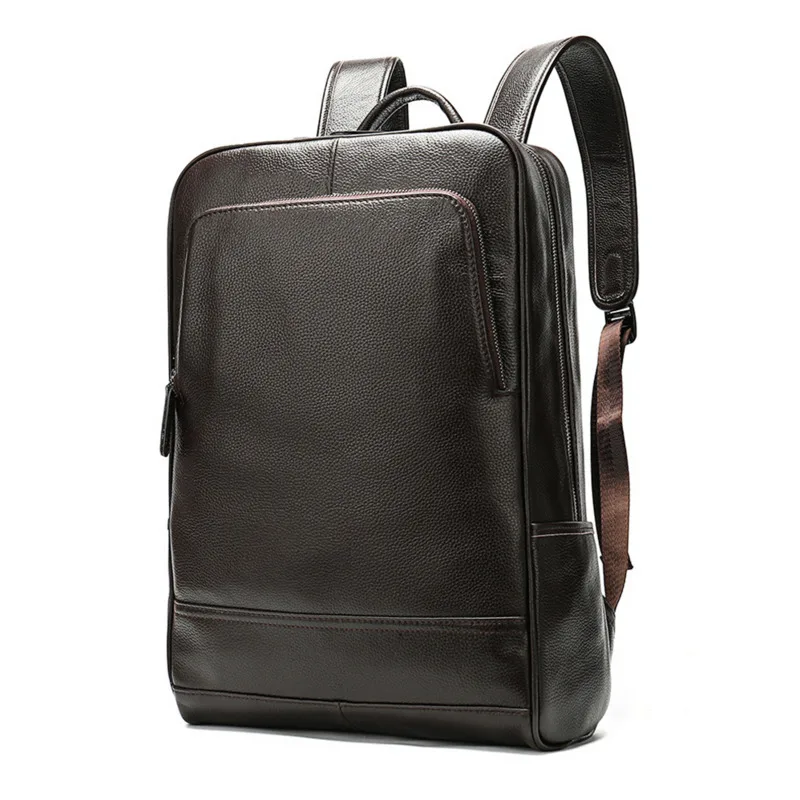

Fashion Leisure Business Leather Backpack Wear Resistant Large Capacity Men's And Women's Computer Trend Can Used When Traveling
