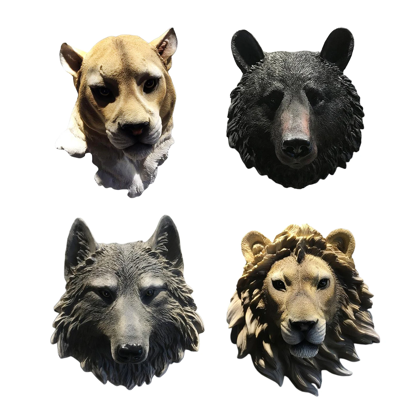 

Modern Animal Head Ornament Resin Statue Wall Hanging Home Office Decoration