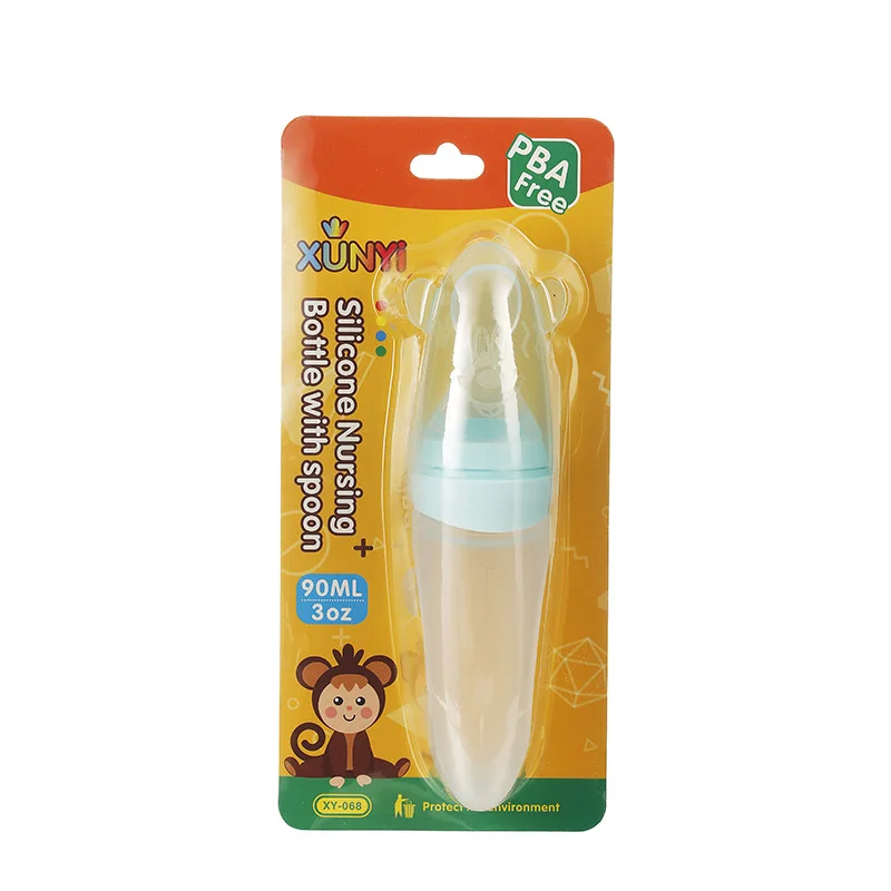 Силиконовая бутылка ложка для кормления ребенка 90 мл|Бутылки| |