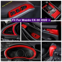 gear head dashboard air ac outlet door handle bowl window lift button panel cover trim for mazda cx 30 2020 2022 red interior