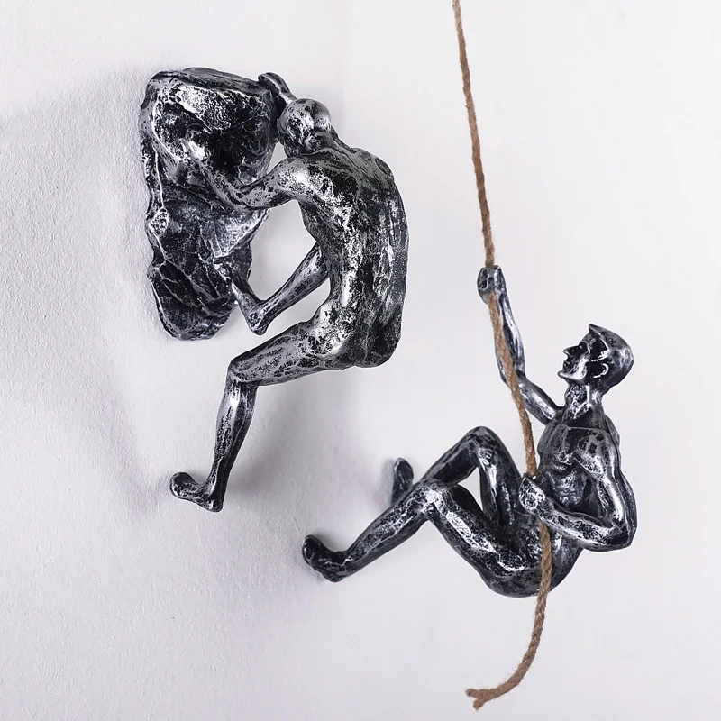 Скандинавская настенная статуя скалолазателя абстрактная скульптура для офиса