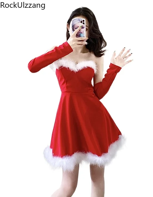 Перчатки с открытыми плечами из искусственного меха элегантные подкладкой