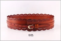 100 cowskin leather designer belts women carved retro strap female women elastic belts waistband with 4colors female