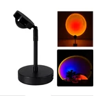 Атмосфера светодиодный ночсветильник Радуга закат проектор лампа для дома Кофейня фон украшение стены USB работает настольная лампа