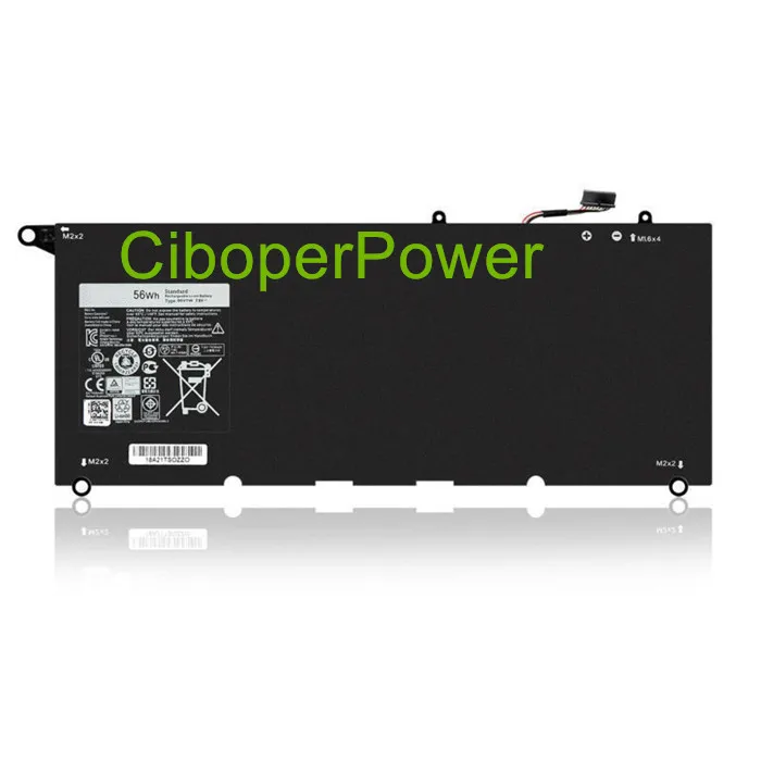 56Wh качественный аккумулятор 90V7W для XPS 13 ноутбука 5K9CP DIN02 JD25G