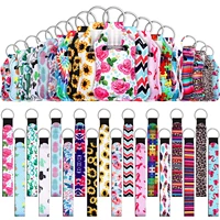 18set54pcs 1 oz empty refillable travel bottles container with keychain holder with flip cap bottle holders wristlet keychain