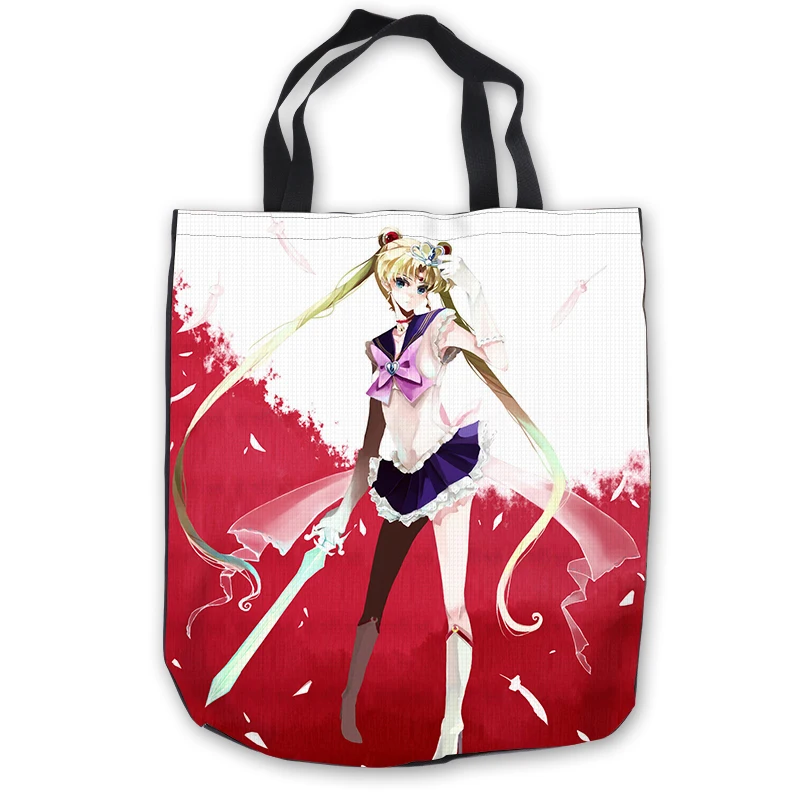 Пользовательские Парусиновые Сейлор Мун ToteBags ручные сумки сумка для покупок