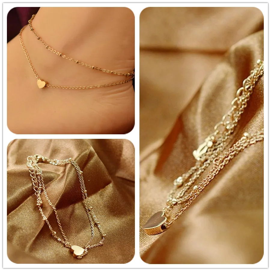 Серебряная цепочка/маленький браслет из бисера для женщин модные летние пляжные