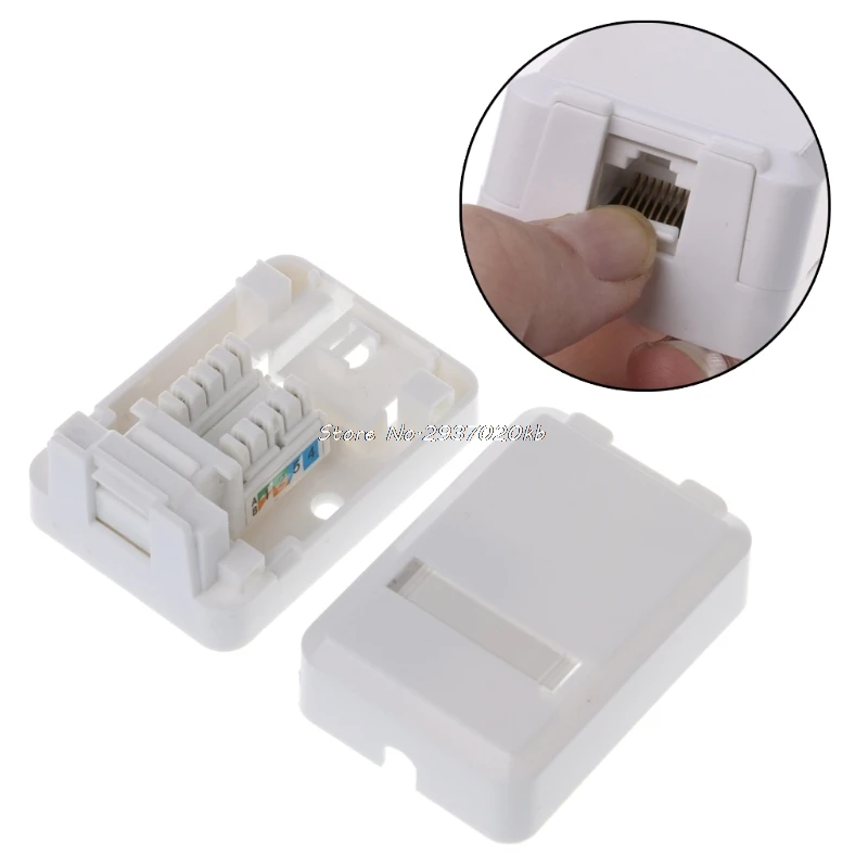 Коробка RJ с модулем Cat6 Настольная коробка однопортовая панель для RJ45 RJ11 AMP mount Au13 19