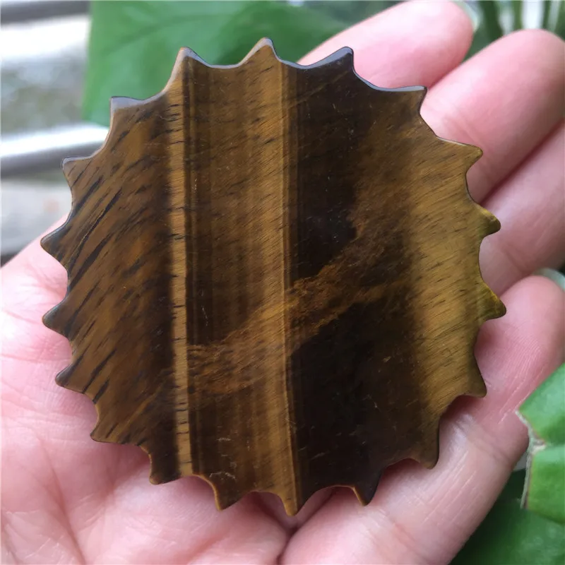 Натуральный желтый тигровый глаз кварцевый кристалл Солнечный цветок