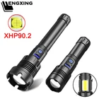 XHP90.2 4-х ядерный светодиодный фонарик Мощность банк Функция фонарь с переменным фокусным расстоянием XHP70 алюминиевый фонарик Usb Перезаряжаемые 18650 Батарея 26650 Батарея