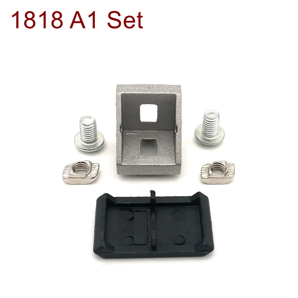 Комплект угловых кронштейнов 1720 1818 для алюминиевого профиля 2020 включая гайки и