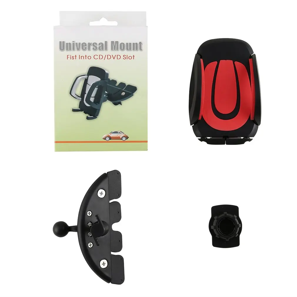 Универсальный вращающийся на 360 градусов смартфон Регулируемый Красный CD слот