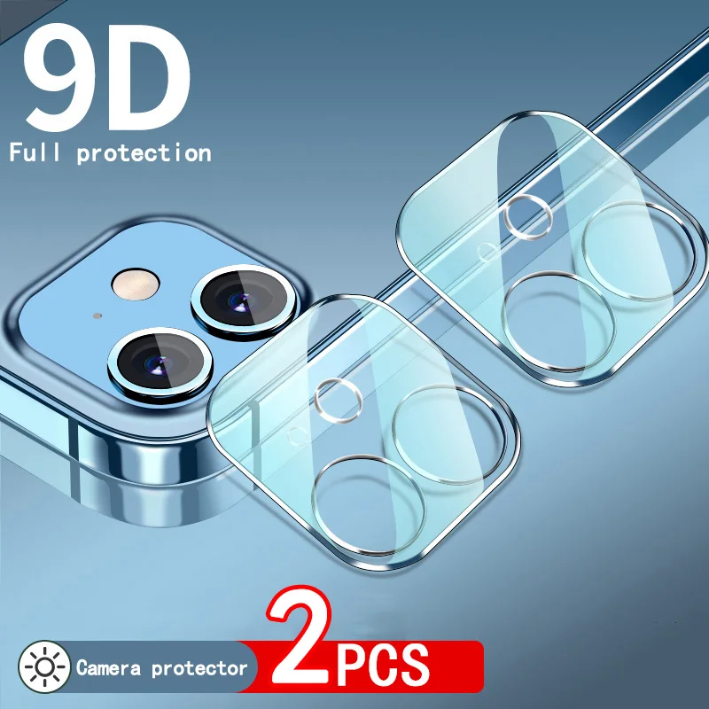 Pel&iacute;cula protectora de pantalla de c&aacute;mara para iphone 11 Pro Max, cristal templado para lente de c&aacute;mara 9D, 2 uds.-0